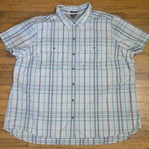 Eddie Bauer Women's Adventurer 3.0 shirt Blue Green Plaid XXL NWT Classic Fit